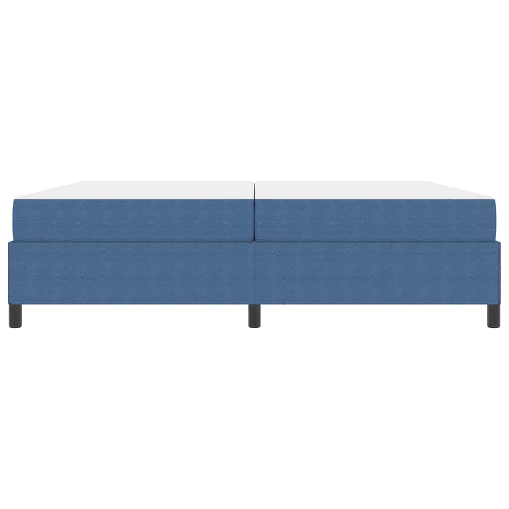 Estructura de cama con colchón Azul 200 x 200 cm tela