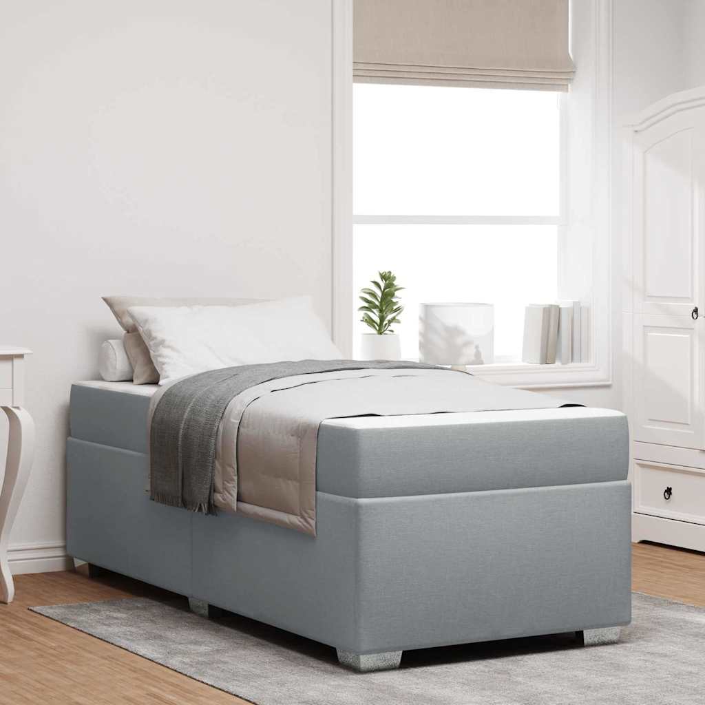 Estructura de cama con colchón Azul 100 x 200 cm tela