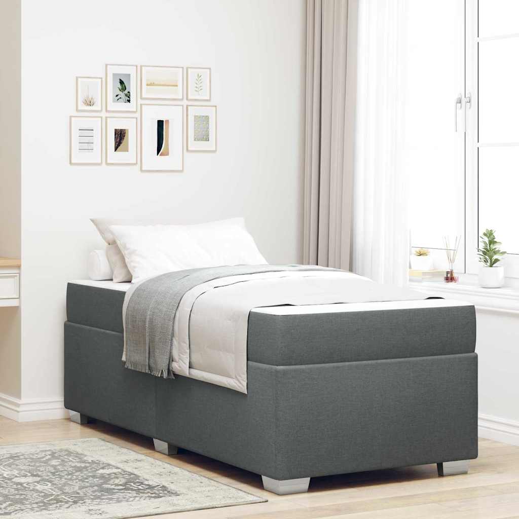 Estructura de cama con colchón Azul 100 x 200 cm tela