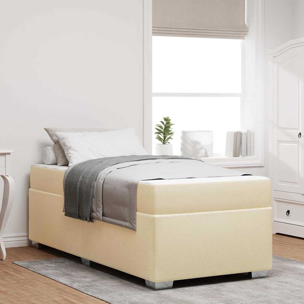 Estructura de cama con colchón Azul 100 x 200 cm tela