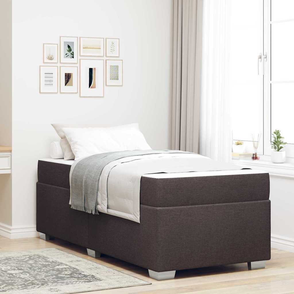 Estructura de cama con colchón Azul 100 x 200 cm tela