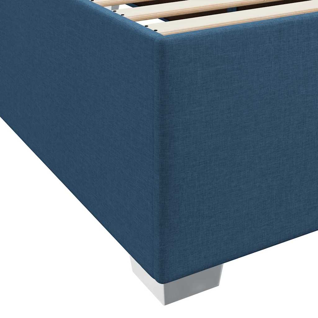 Estructura de cama con colchón Azul 100 x 200 cm tela