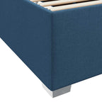 Estructura de cama con colchón Azul 100 x 200 cm tela