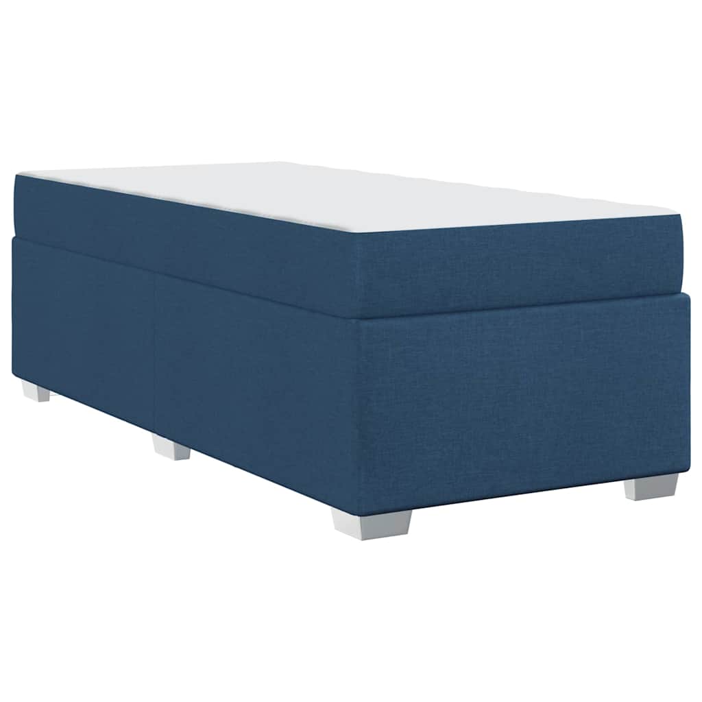 Estructura de cama con colchón Azul 100 x 200 cm tela