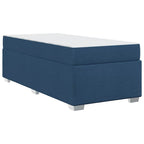 Estructura de cama con colchón Azul 100 x 200 cm tela