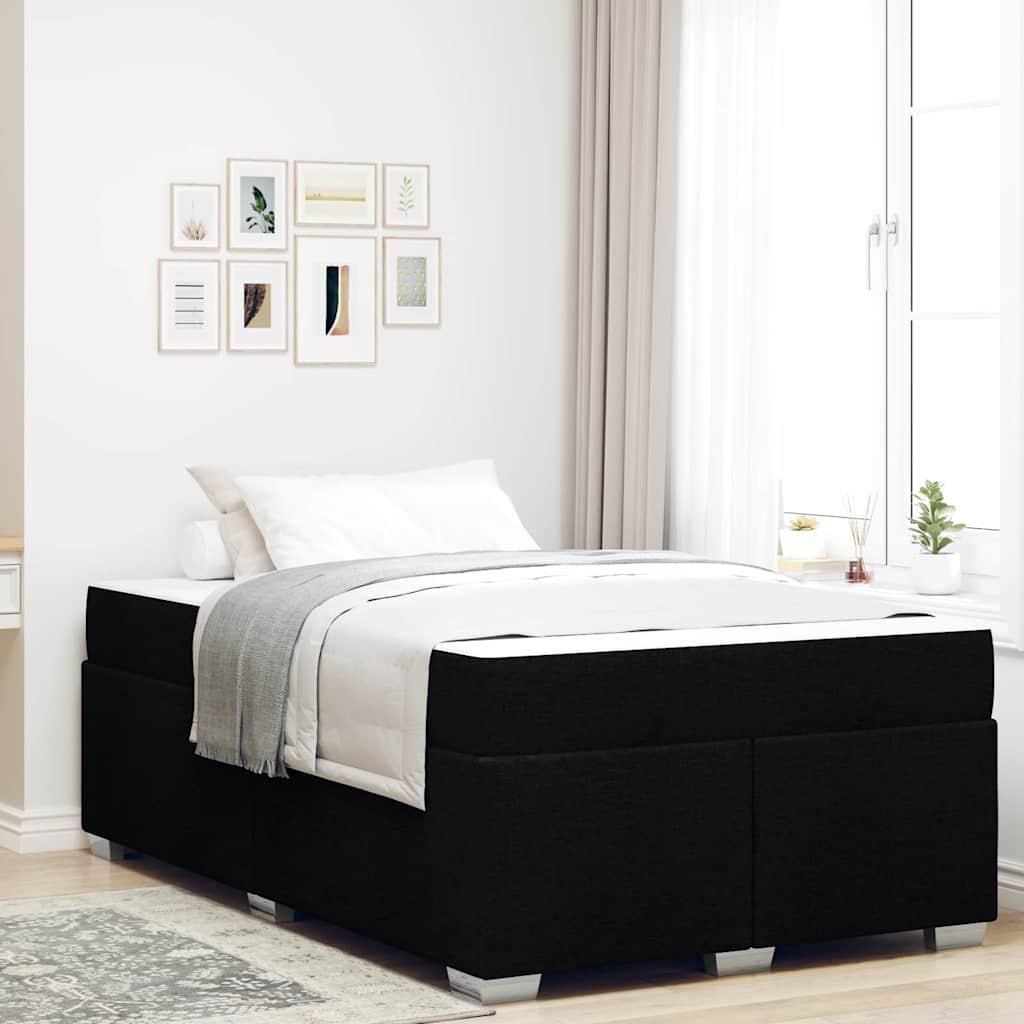 Estructura de cama con colchón Azul 100 x 200 cm tela