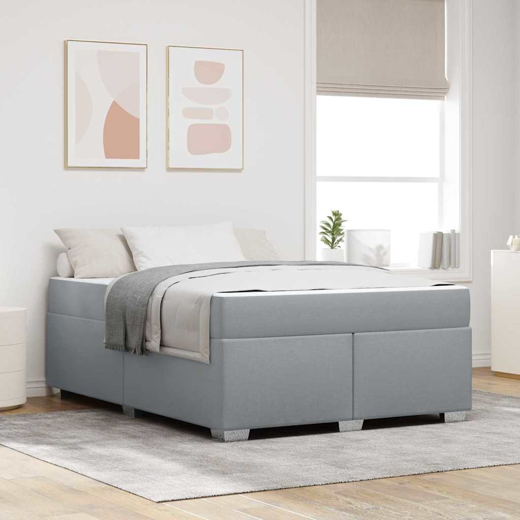 Estructura de cama con colchón Azul 100 x 200 cm tela