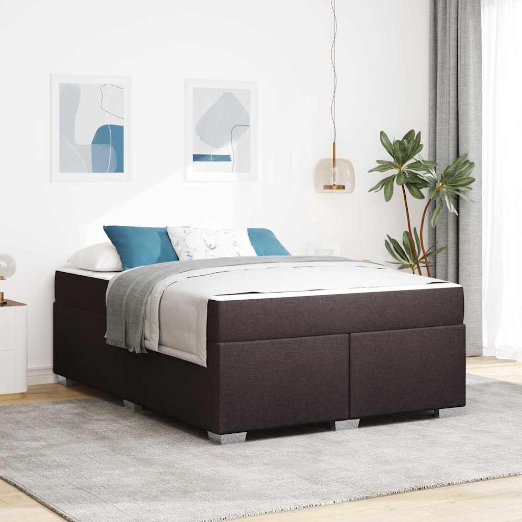Estructura de cama con colchón Azul 100 x 200 cm tela