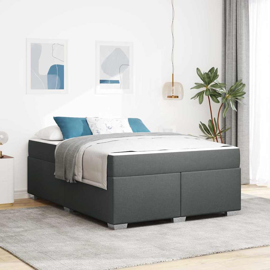 Estructura de cama con colchón Azul 100 x 200 cm tela
