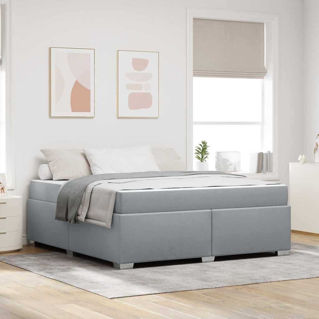 Estructura de cama con colchón Azul 100 x 200 cm tela