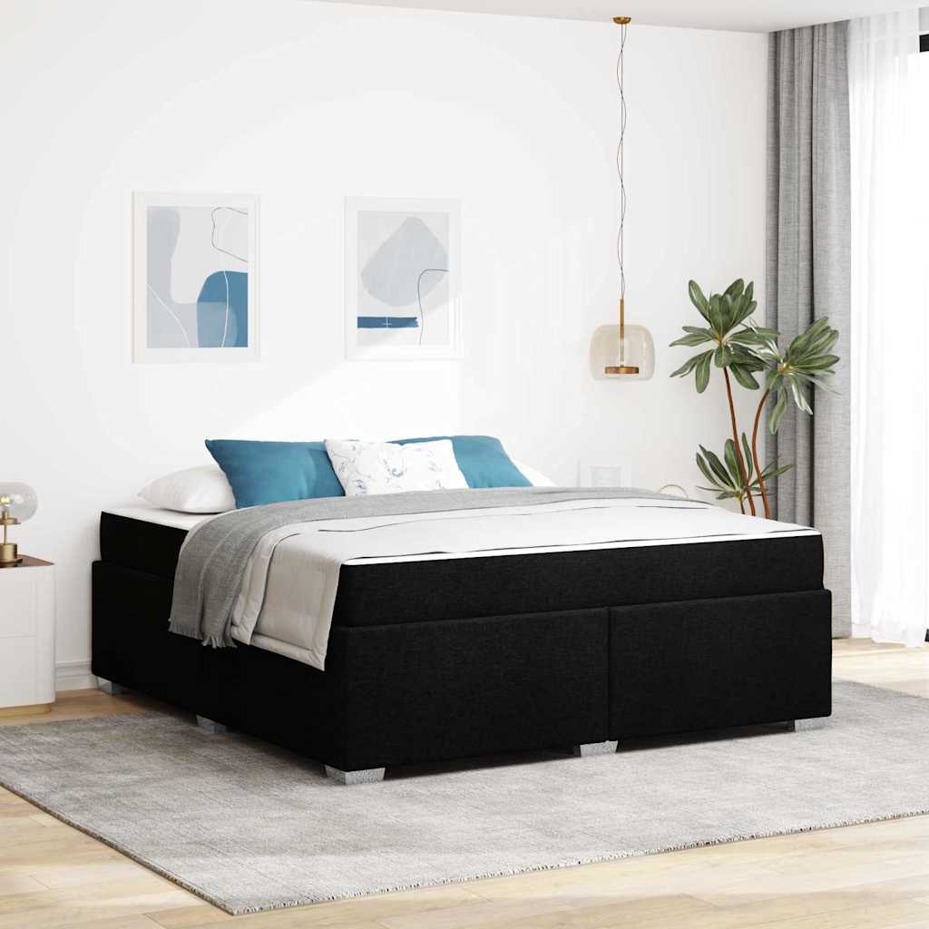 Estructura de cama con colchón Azul 100 x 200 cm tela