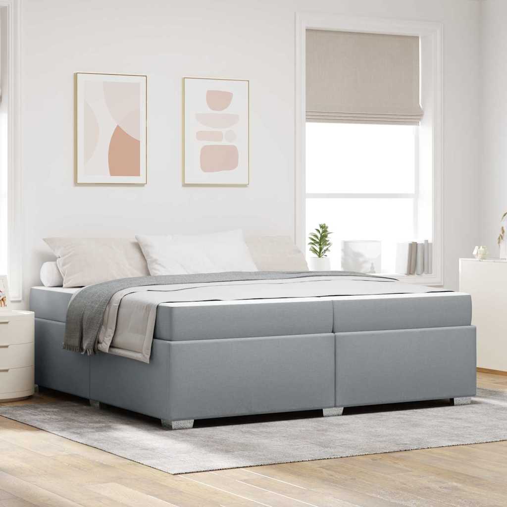 Estructura de cama con colchón Azul 100 x 200 cm tela