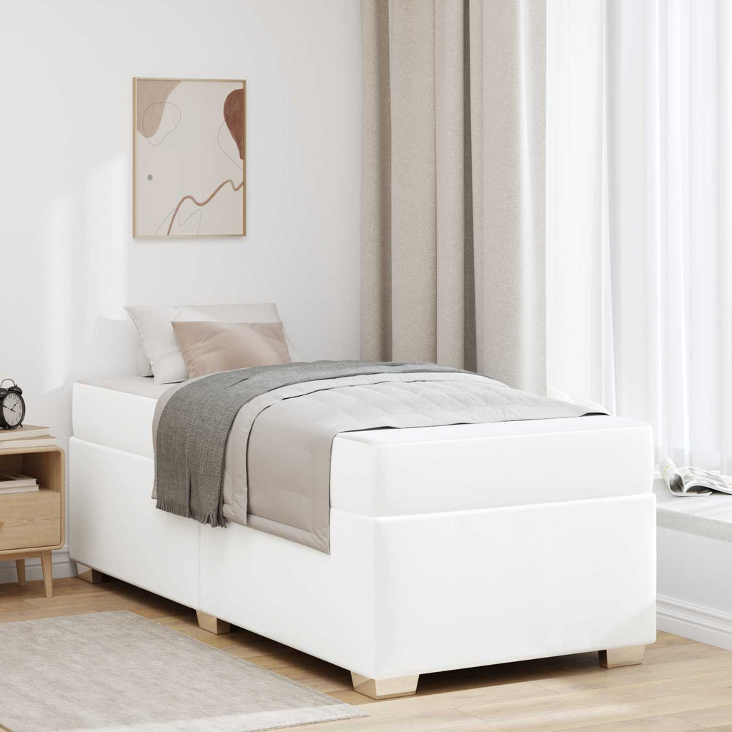 Estructura de cama con colchón 100 x 200 cm tela