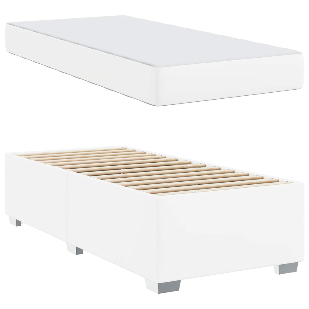 Estructura de cama con colchón 100 x 200 cm tela