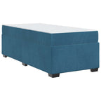 Estructura de cama con colchón Azul 80 x 200 cm tela