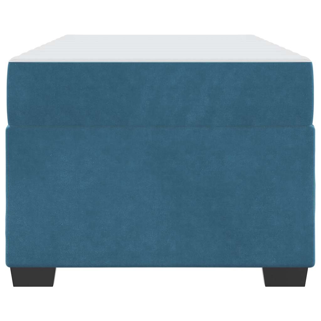 Estructura de cama con colchón Azul 80 x 200 cm tela