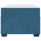 Estructura de cama con colchón Azul 80 x 200 cm tela