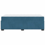 Estructura de cama con colchón Azul 80 x 200 cm tela