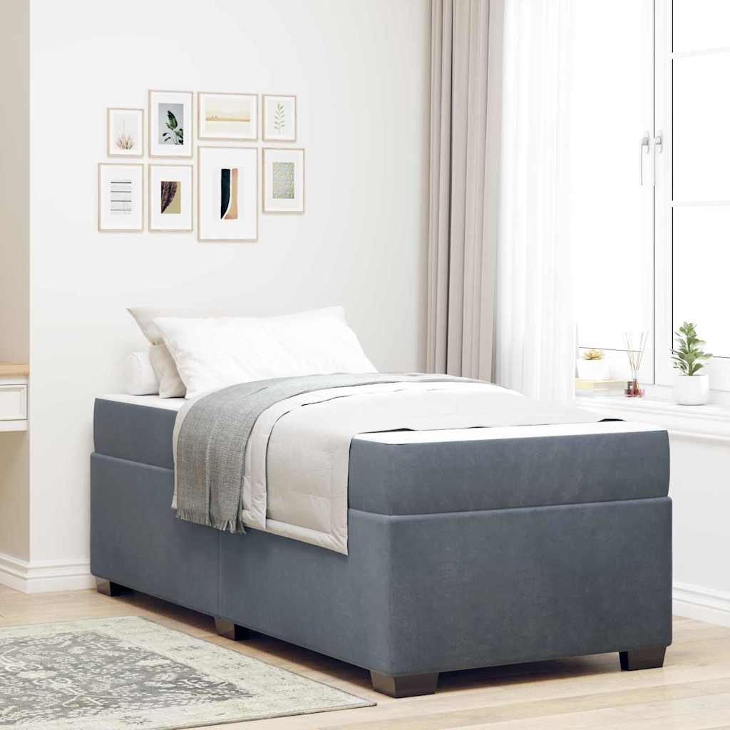 Blue Bed Frame with Mattress 80 x 200 cm Fabric