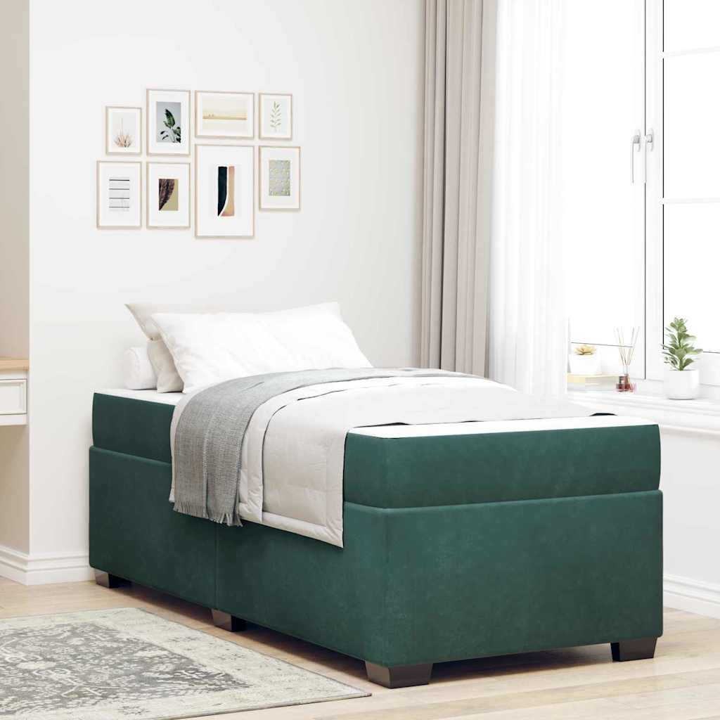 Blue Bed Frame with Mattress 80 x 200 cm Fabric
