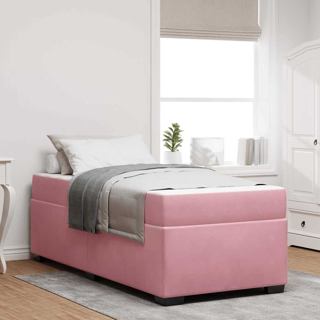 Blue Bed Frame with Mattress 80 x 200 cm Fabric