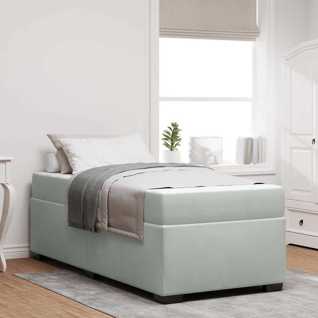 Blue Bed Frame with Mattress 80 x 200 cm Fabric