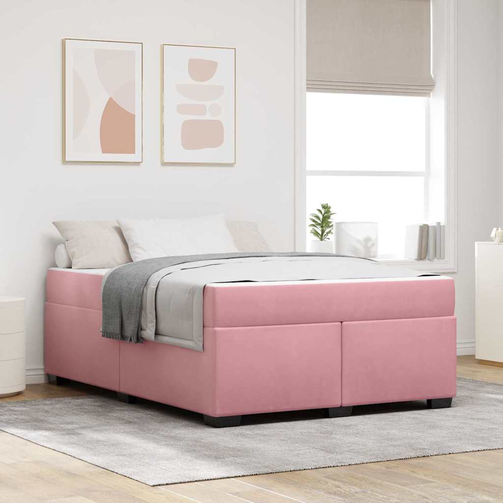 Blue Bed Frame with Mattress 80 x 200 cm Fabric