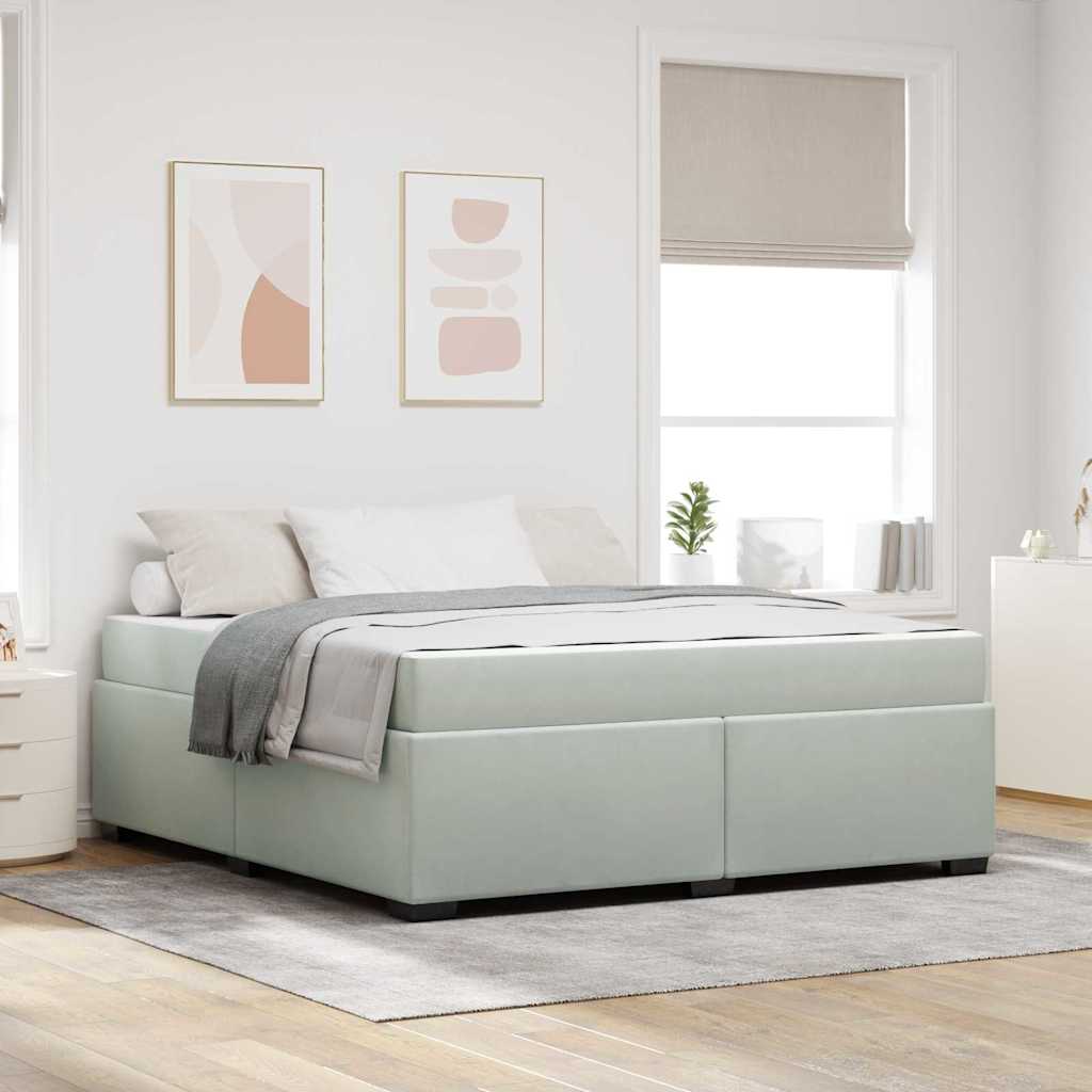 Blue Bed Frame with Mattress 80 x 200 cm Fabric