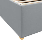 Estructura de cama con colchón Gris Claro 80 x 200 cm tela