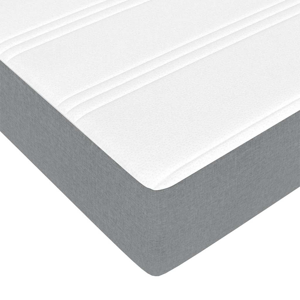 Estructura de cama con colchón Gris Claro 80 x 200 cm tela