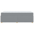Estructura de cama con colchón Gris Claro 80 x 200 cm tela