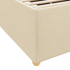 Estructura de cama con colchón Crema 80 x 200 cm tela