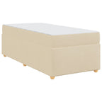 Estructura de cama con colchón Crema 80 x 200 cm tela