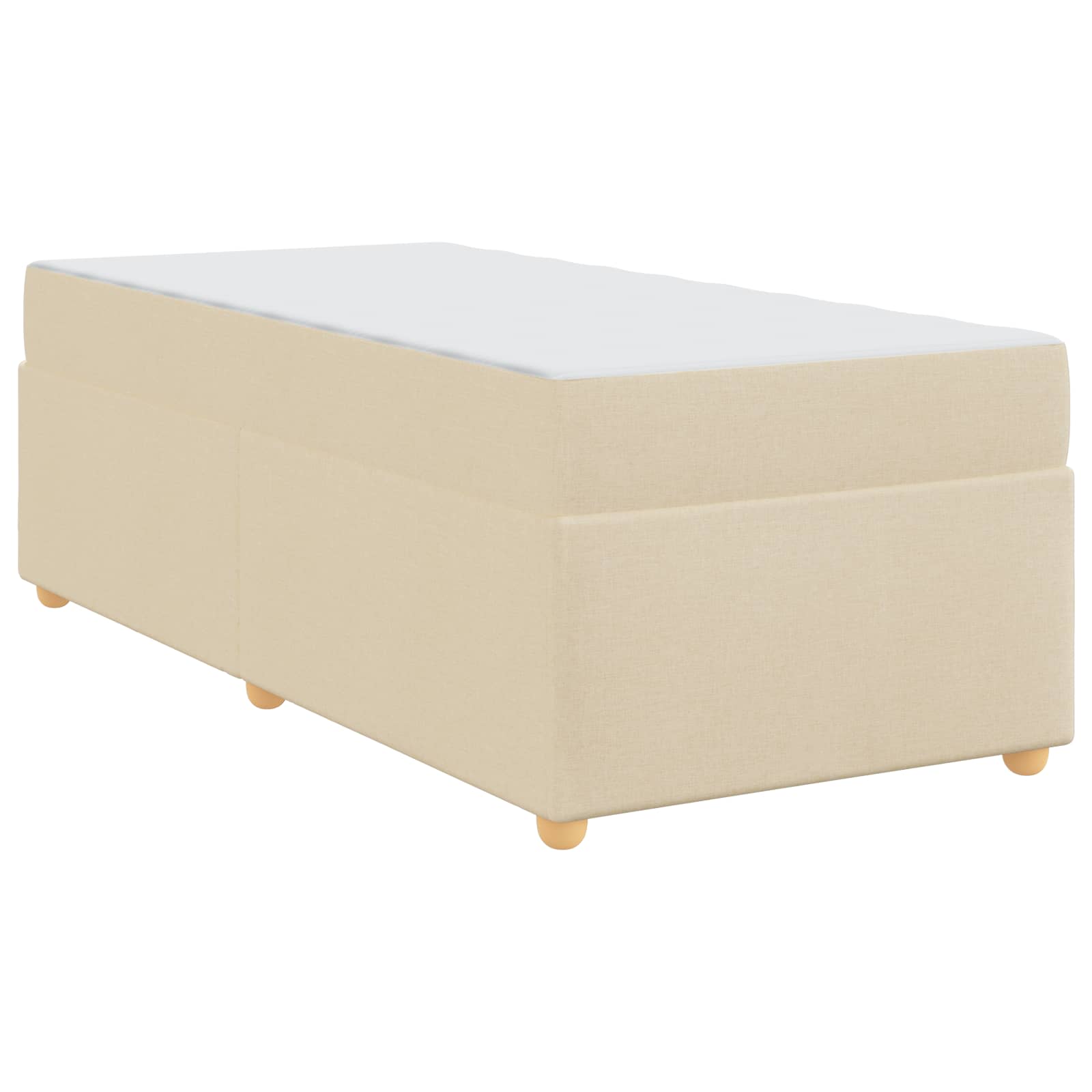 Estructura de cama con colchón Crema 80 x 200 cm tela