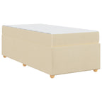 Estructura de cama con colchón Crema 80 x 200 cm tela