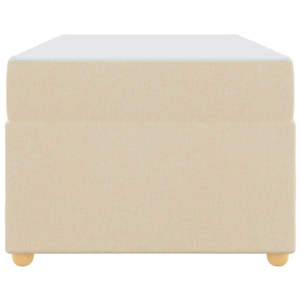 Estructura de cama con colchón Crema 80 x 200 cm tela