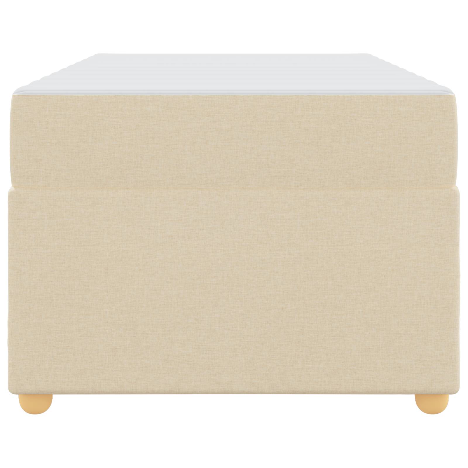 Estructura de cama con colchón Crema 80 x 200 cm tela