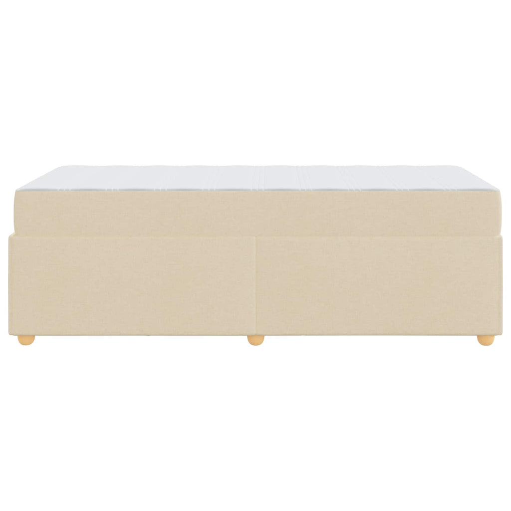 Estructura de cama con colchón Crema 80 x 200 cm tela