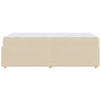 Estructura de cama con colchón Crema 80 x 200 cm tela