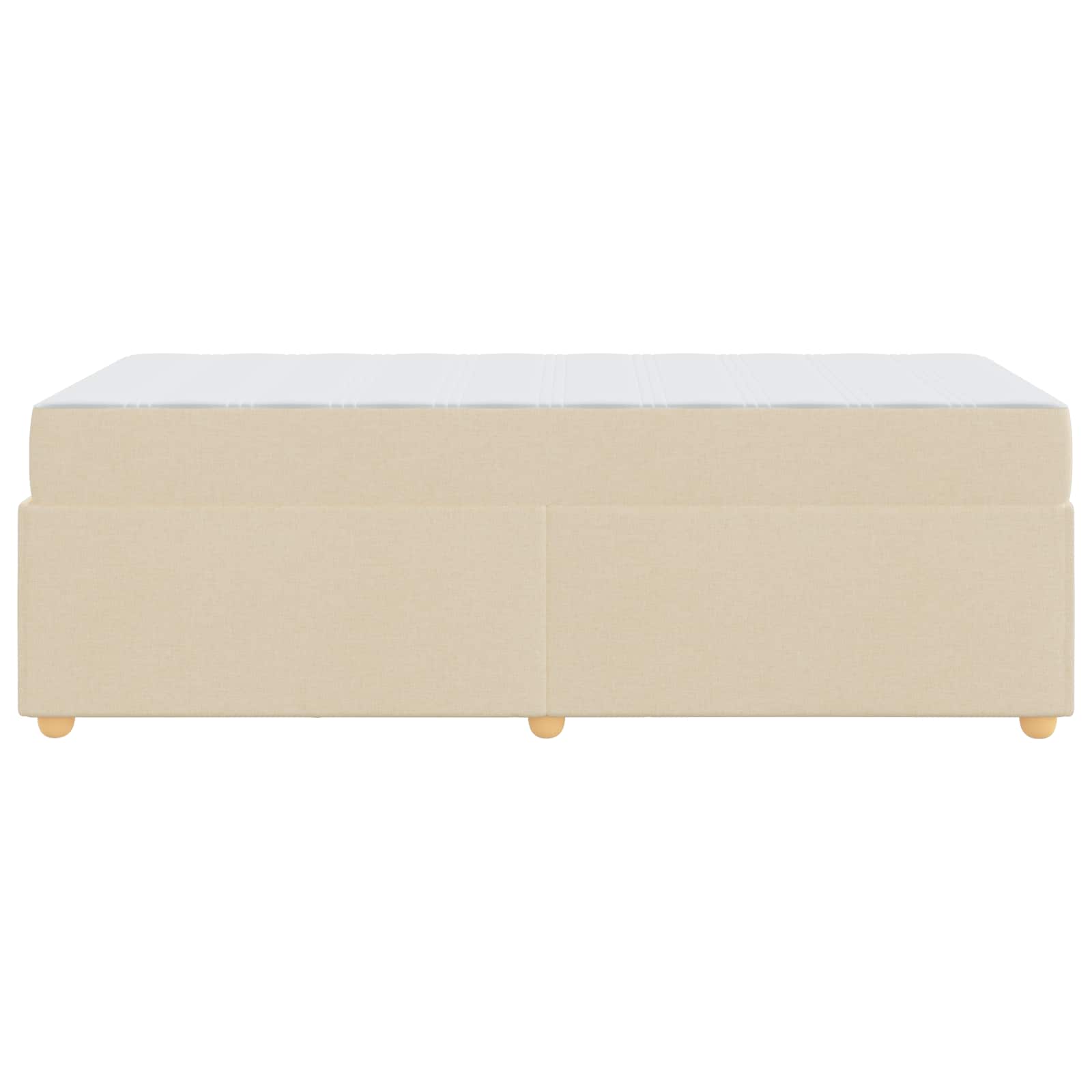 Estructura de cama con colchón Crema 80 x 200 cm tela