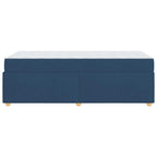 Estructura de cama con colchón Azul 80 x 200 cm tela