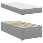 Estructura de cama con colchón Gris Claro 90 x 190 cm tela