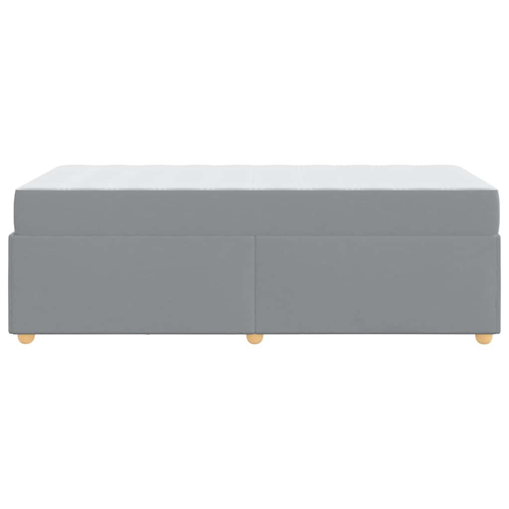 Estructura de cama con colchón Gris Claro 90 x 190 cm tela