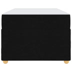 Estructura de cama con colchón Negro 90 x 190 cm tela