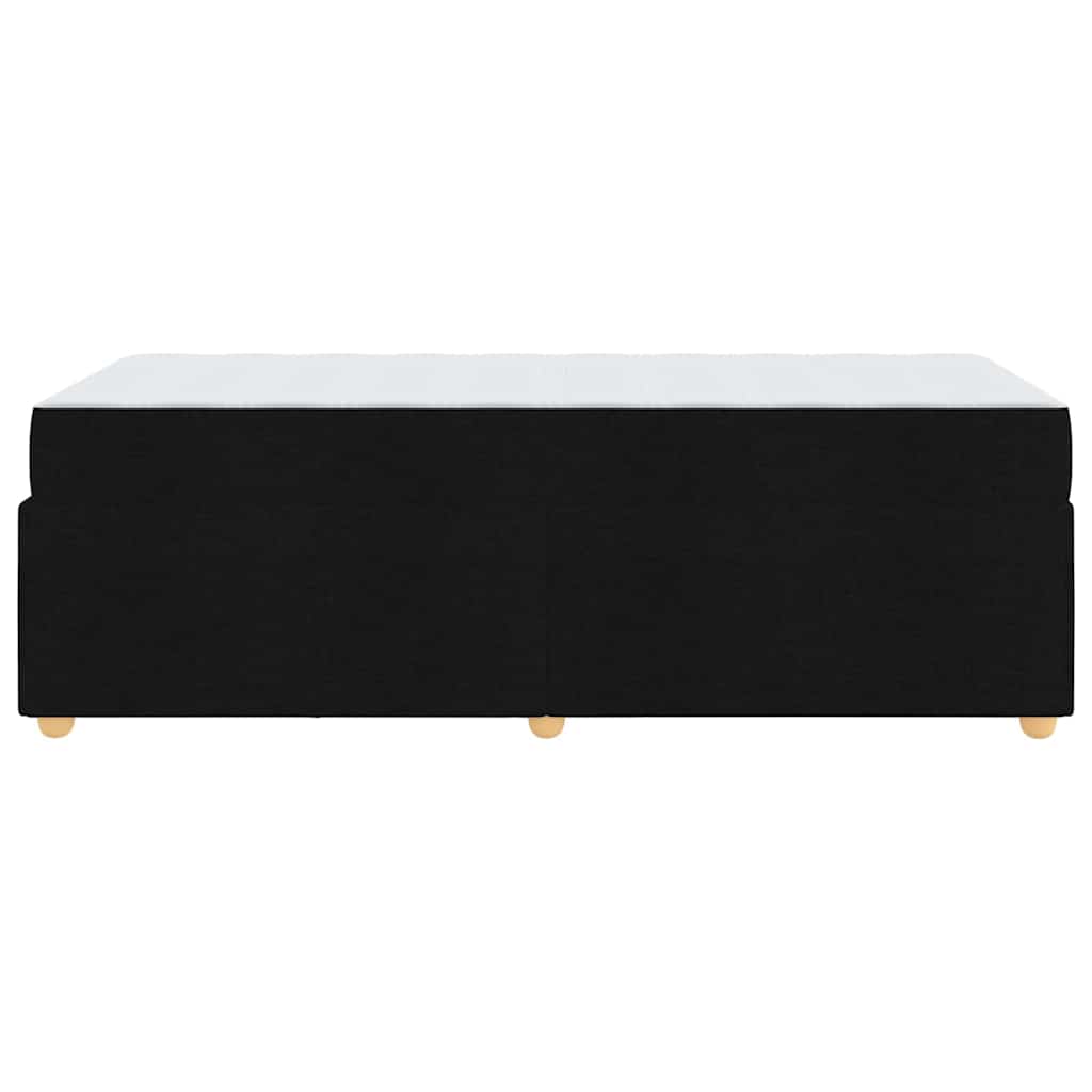 Estructura de cama con colchón Negro 90 x 190 cm tela