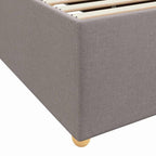 Estructura de cama con colchón Taupé 90 x 190 cm tela