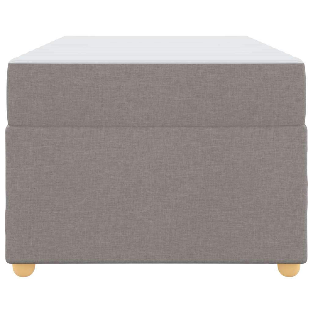 Estructura de cama con colchón Taupé 90 x 190 cm tela