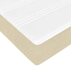 Estructura de cama con colchón Crema 90 x 190 cm tela