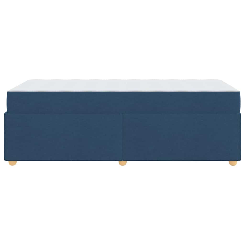 Estructura de cama con colchón Azul 90 x 190 cm tela
