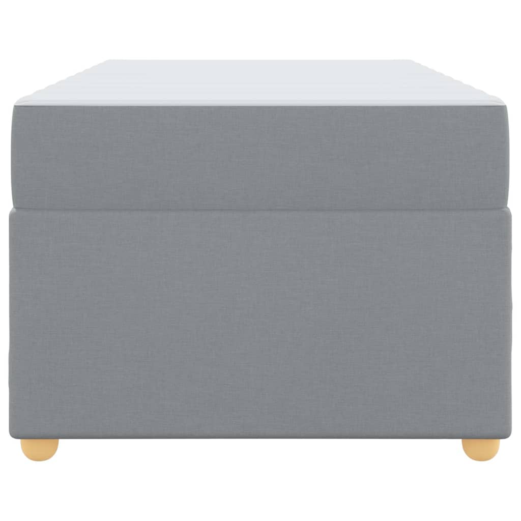 Estructura de cama con colchón Gris Claro 90 x 200 cm tela